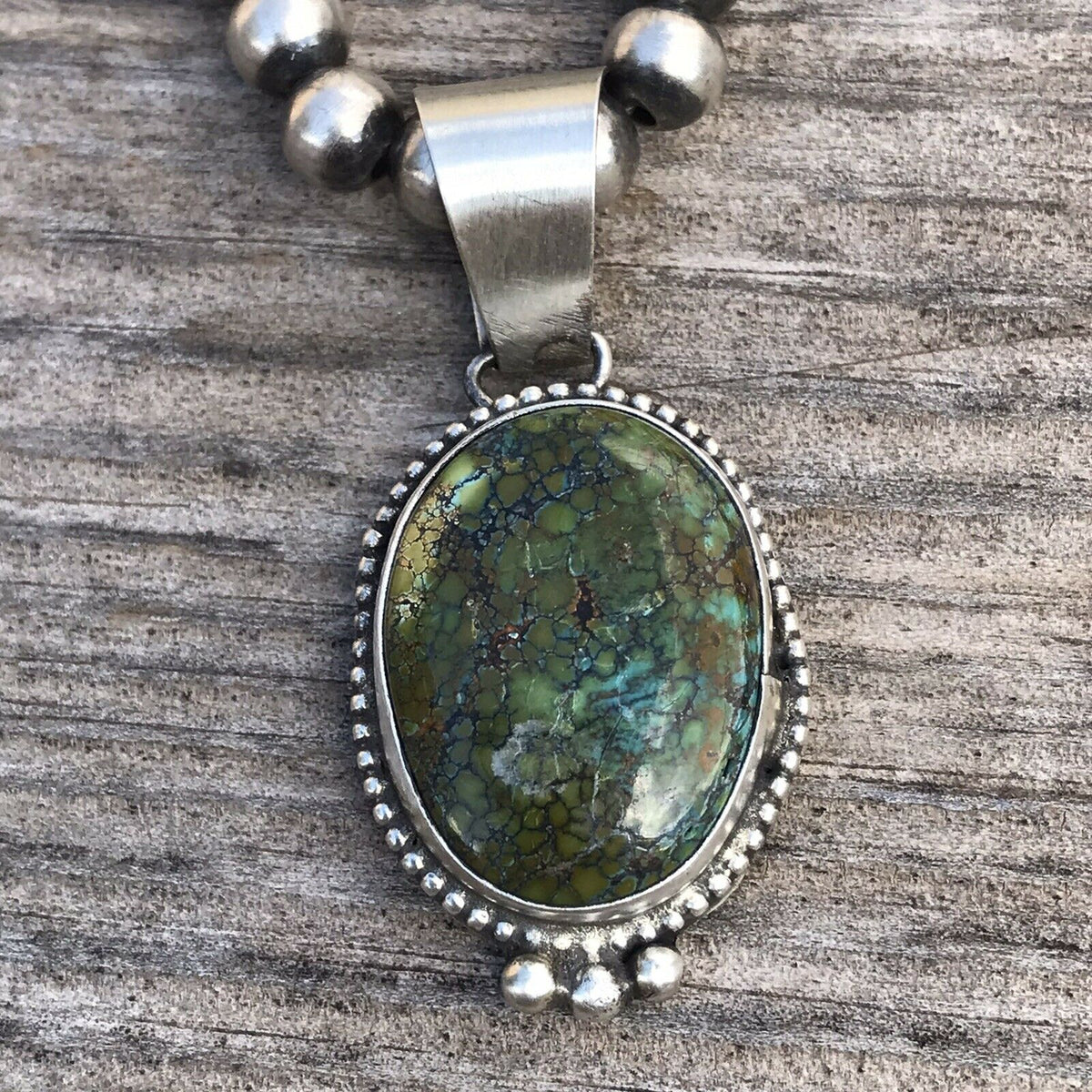 Handcrafted Turquoise  Sterling Silver Pendant