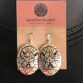 Handcrafted Sterling Silver Etched Hand Stamped Dangle Earrings