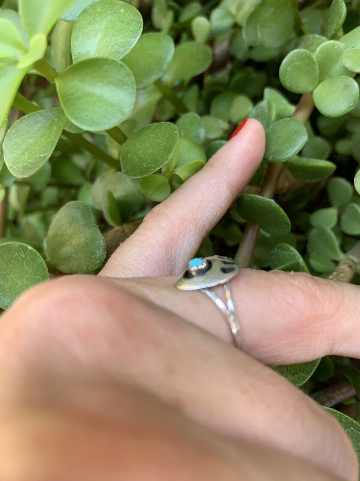 Handcrafted Sterling Silver Turquoise Bear Paw Ring