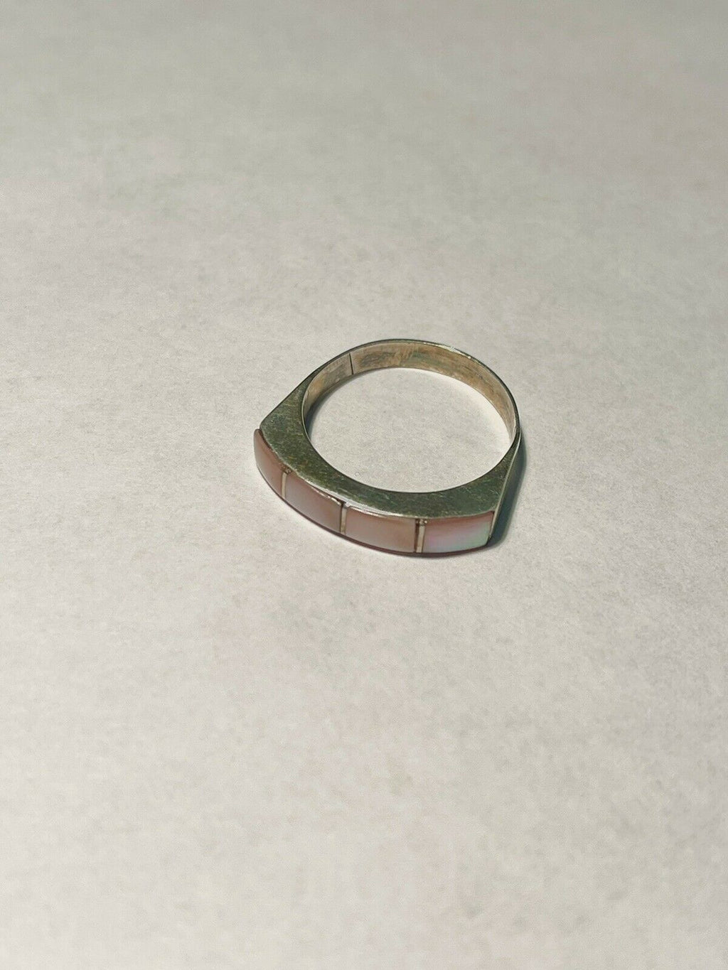 Pink Mussel Inlay Stacker Bands