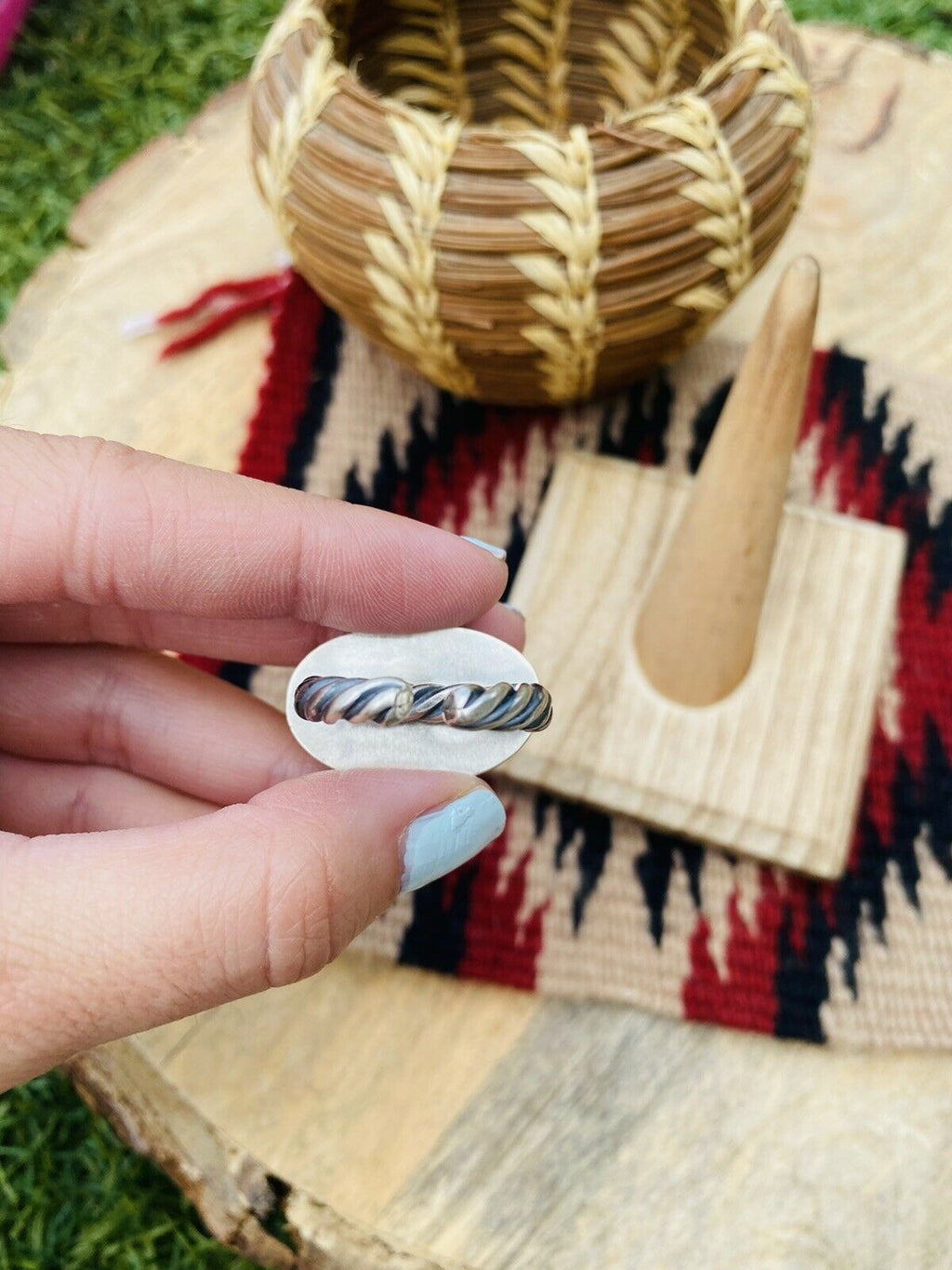 Handcrafted Purple Dream Mohave & Sterling Silver Adjustable Ring