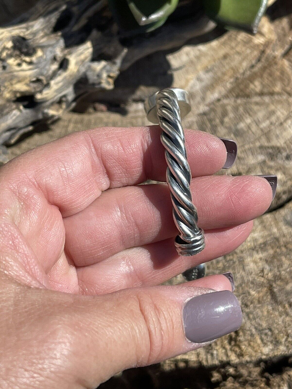 Handcrafted Pink Dream Mojave Sterling Silver Custom Cuff