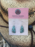 Handcrafted Multi Stone Turquoise Sterling Silver Dangle Earrings