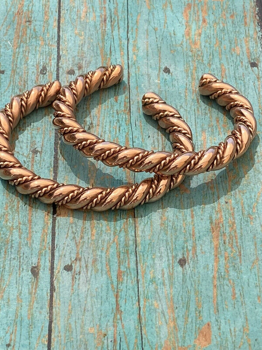 Handcrafted Copper Hand Twisted Bracelet Cuff