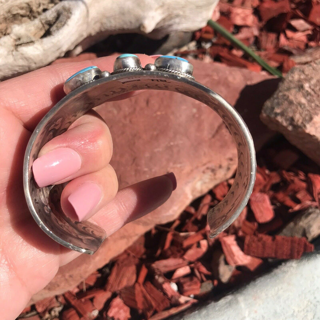 Handcrafted Golden Hill Turquoise & Sterling Silver Cuff