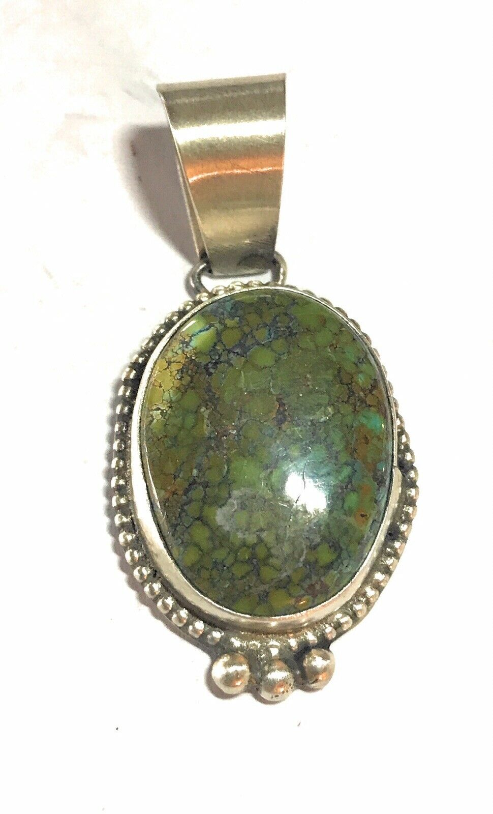 Handcrafted Turquoise  Sterling Silver Pendant