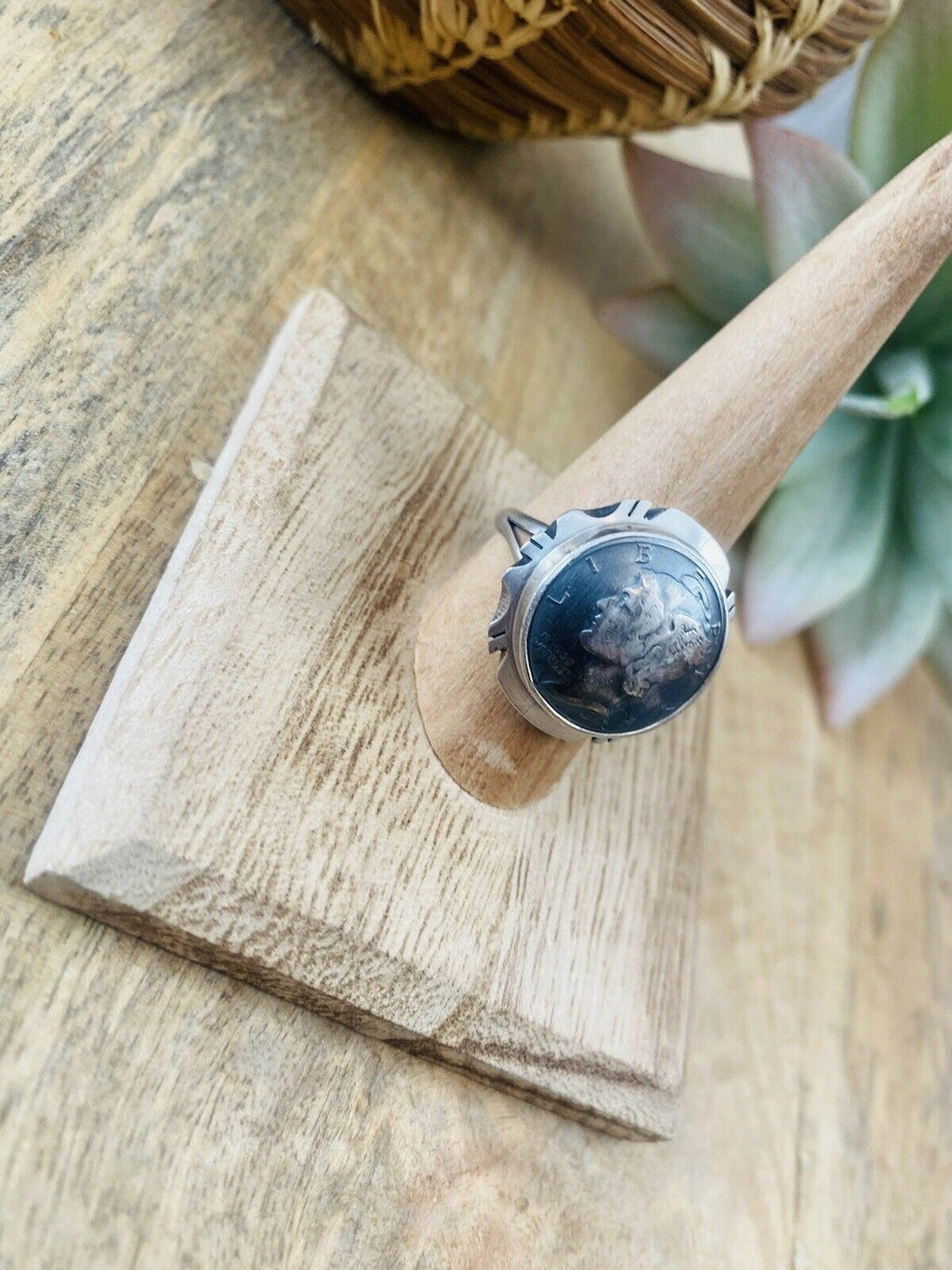 Handcrafted Sterling Silver Liberty Dime Ring