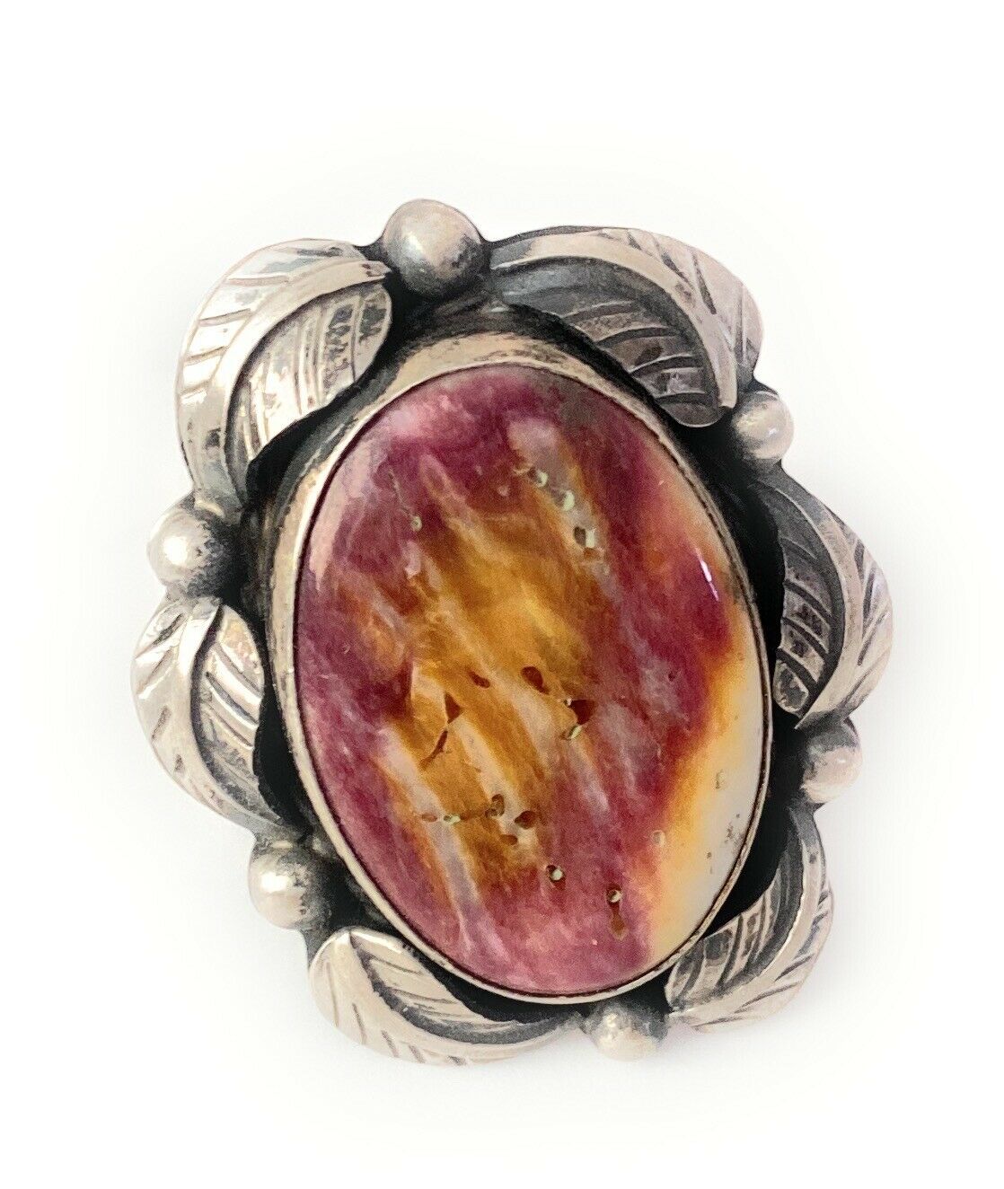 Handcrafted Beautiful Purple Spiny & Sterling Silver Ring Size 6 By Betta Lee