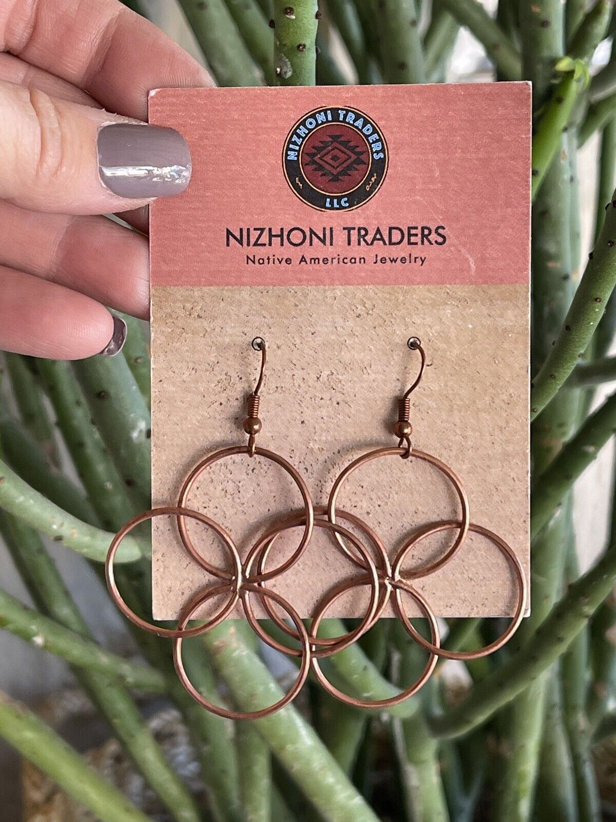 Handcrafted Copper Butterfly Twist Wire Dangle Earrings