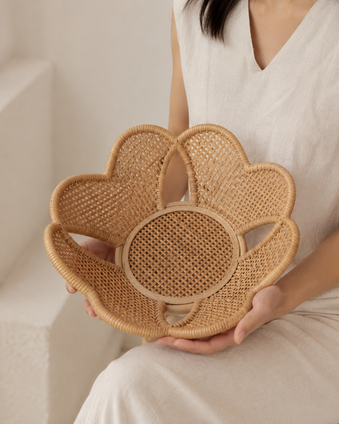 Flora Rattan Decorative Bowl