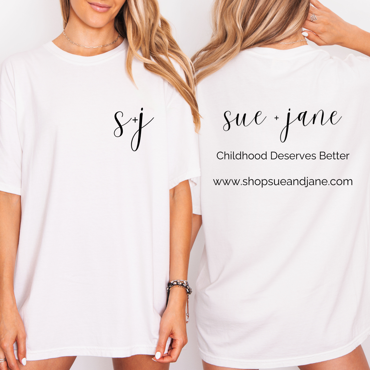 Sue and Jane Logo - Organic Cotton Tee