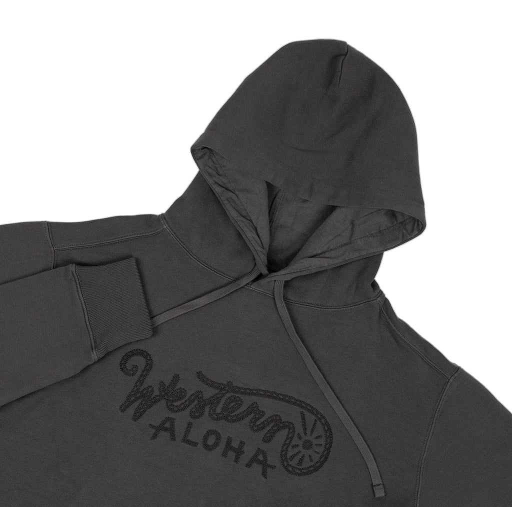 Embroidered Rope Logo Hoodie Charcoal