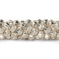 5mm Sterling Silver Plated Brass Stardust Nuggets 8 inch 47 beads