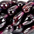 6-8mm Garnet Plain Straight Drilled Teardrop Beads, 16 inch