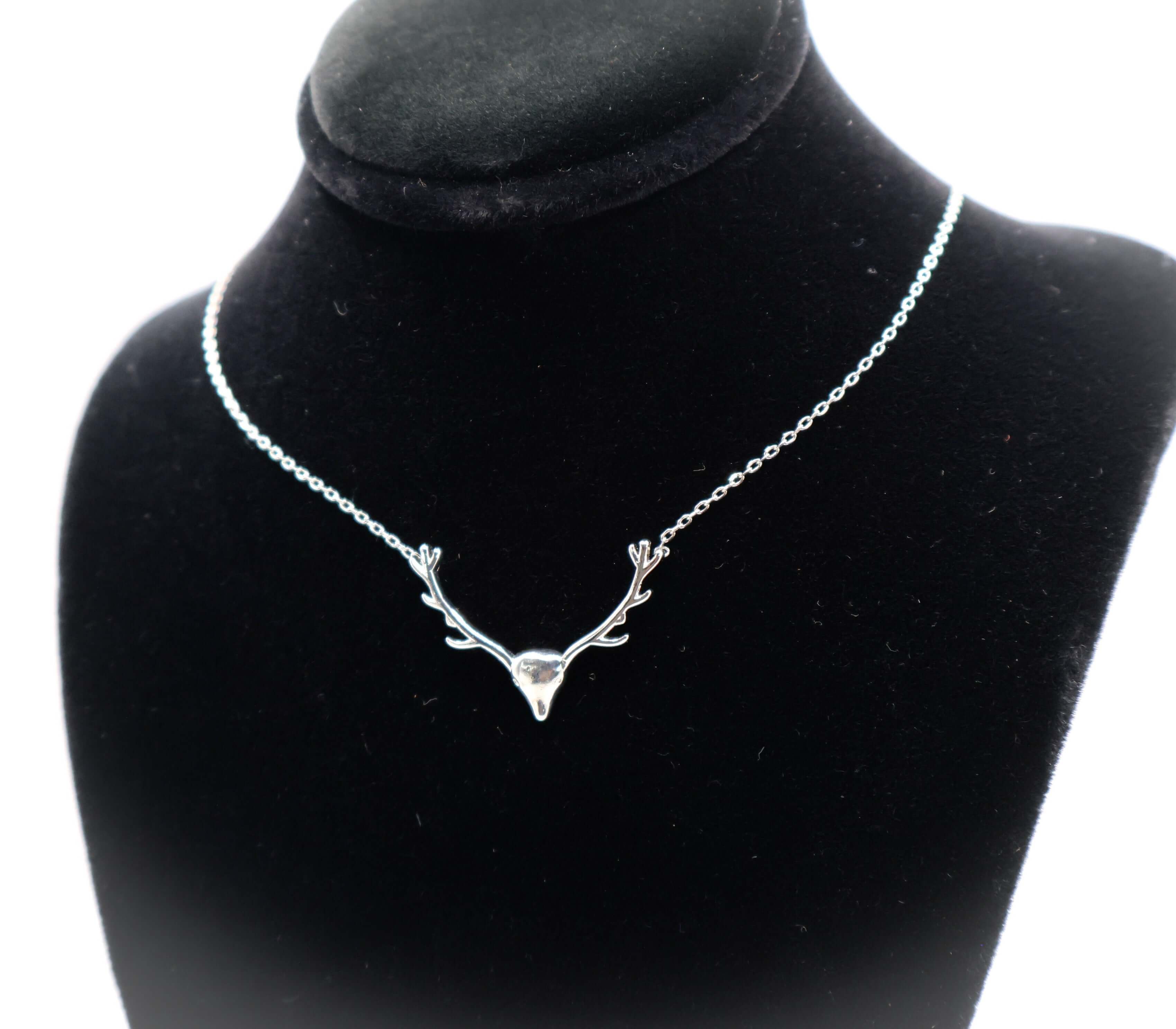 Enchanted Antler Charm Necklace | Nature-Inspired Elegance