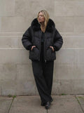 Mallory Genuine Fur Trim Down Fill Jacket