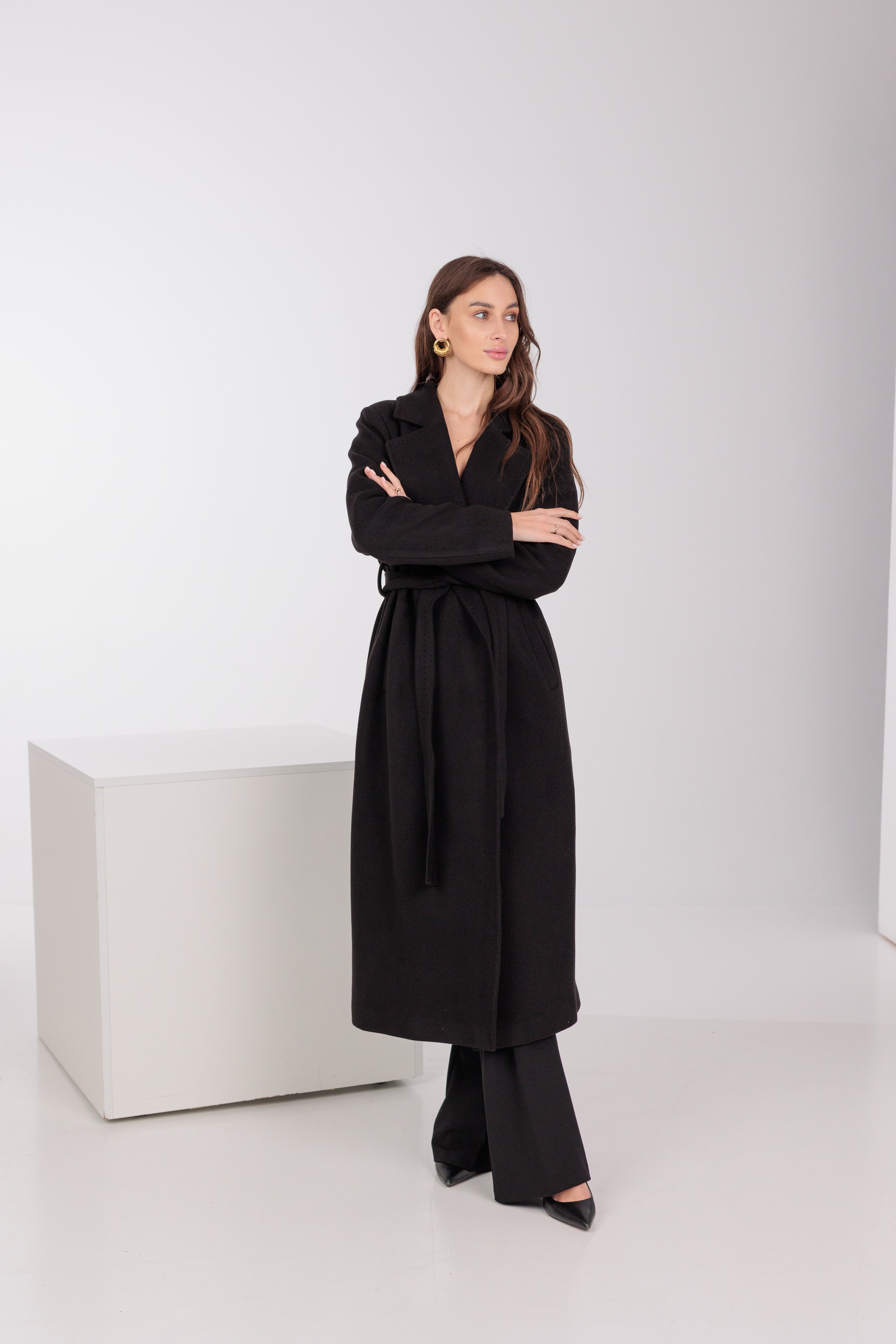 Pre-Order. Re-Stock Ships March 20, 2026. Astoria Classic Wraparound Wool Blend Overcoat