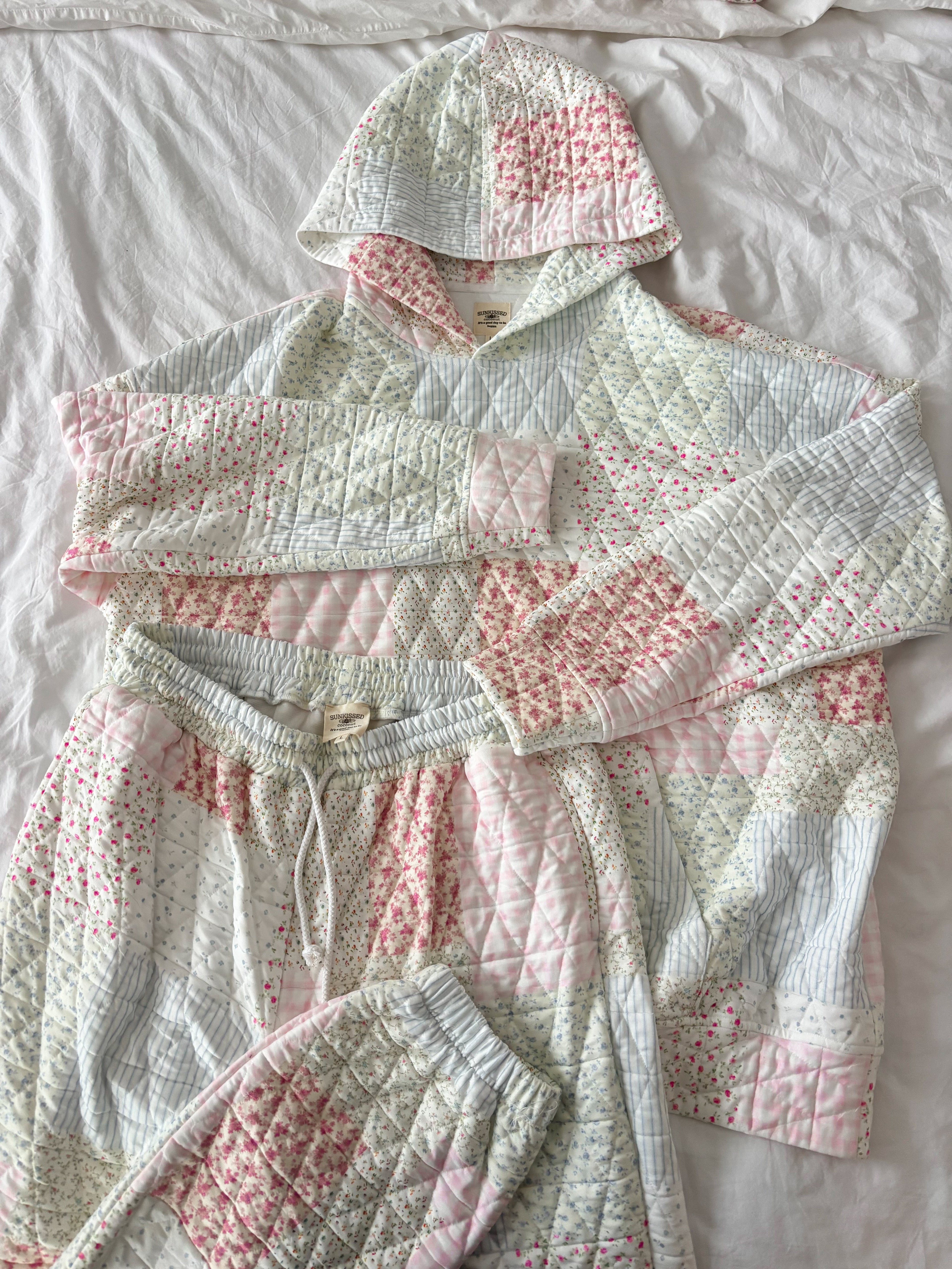 Quilted Pastel Joggers