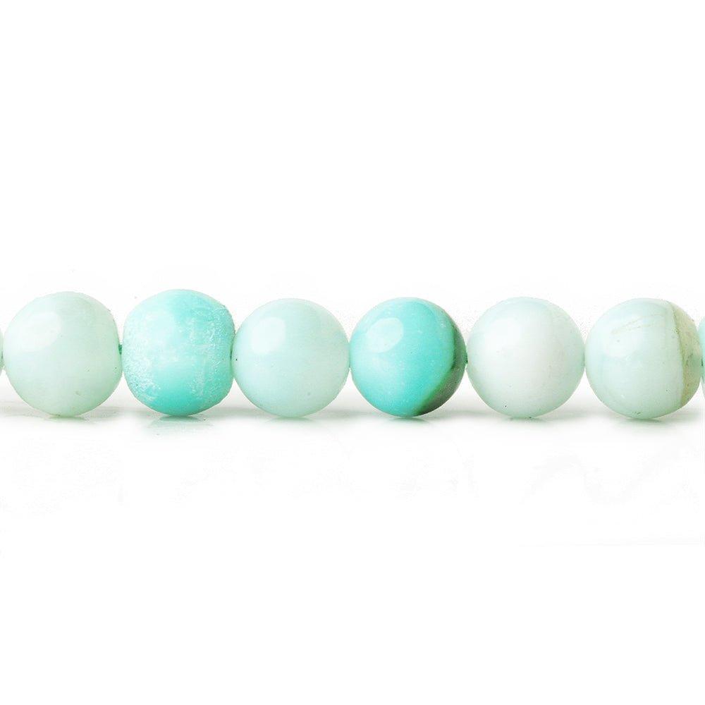 6mm Blue Opal plain round beads 13 inch 55 pieces