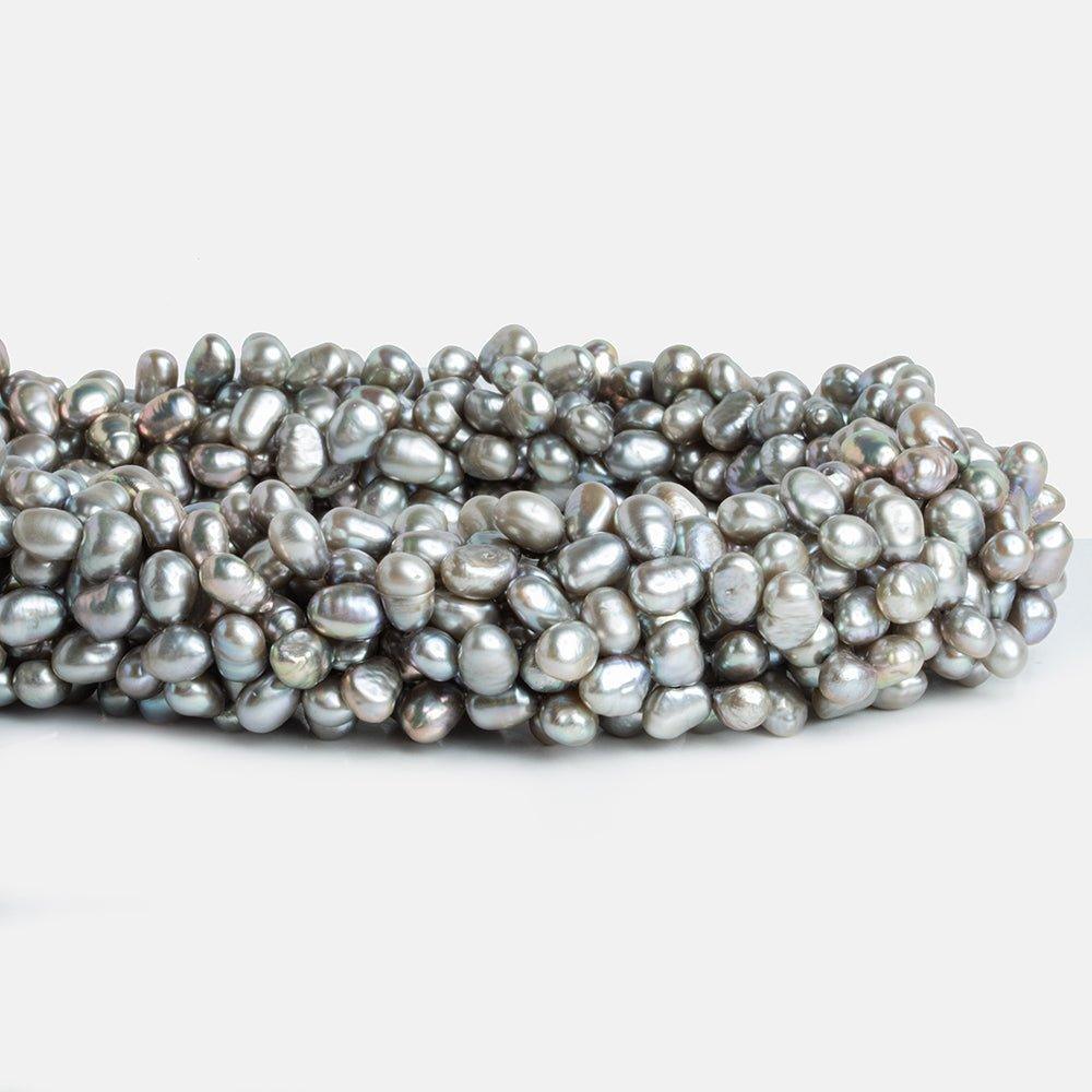 6mm Silver Baroque Freshwater Pearls, 15 inch