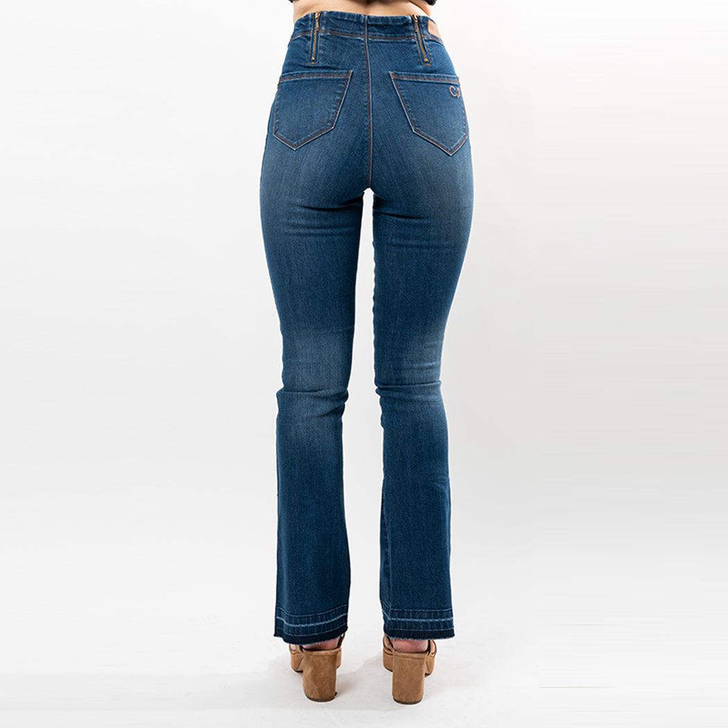 Undone Hem Bootcut Fashion Style