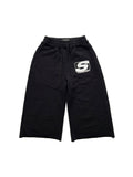 BLACK 3/4 SHORTS