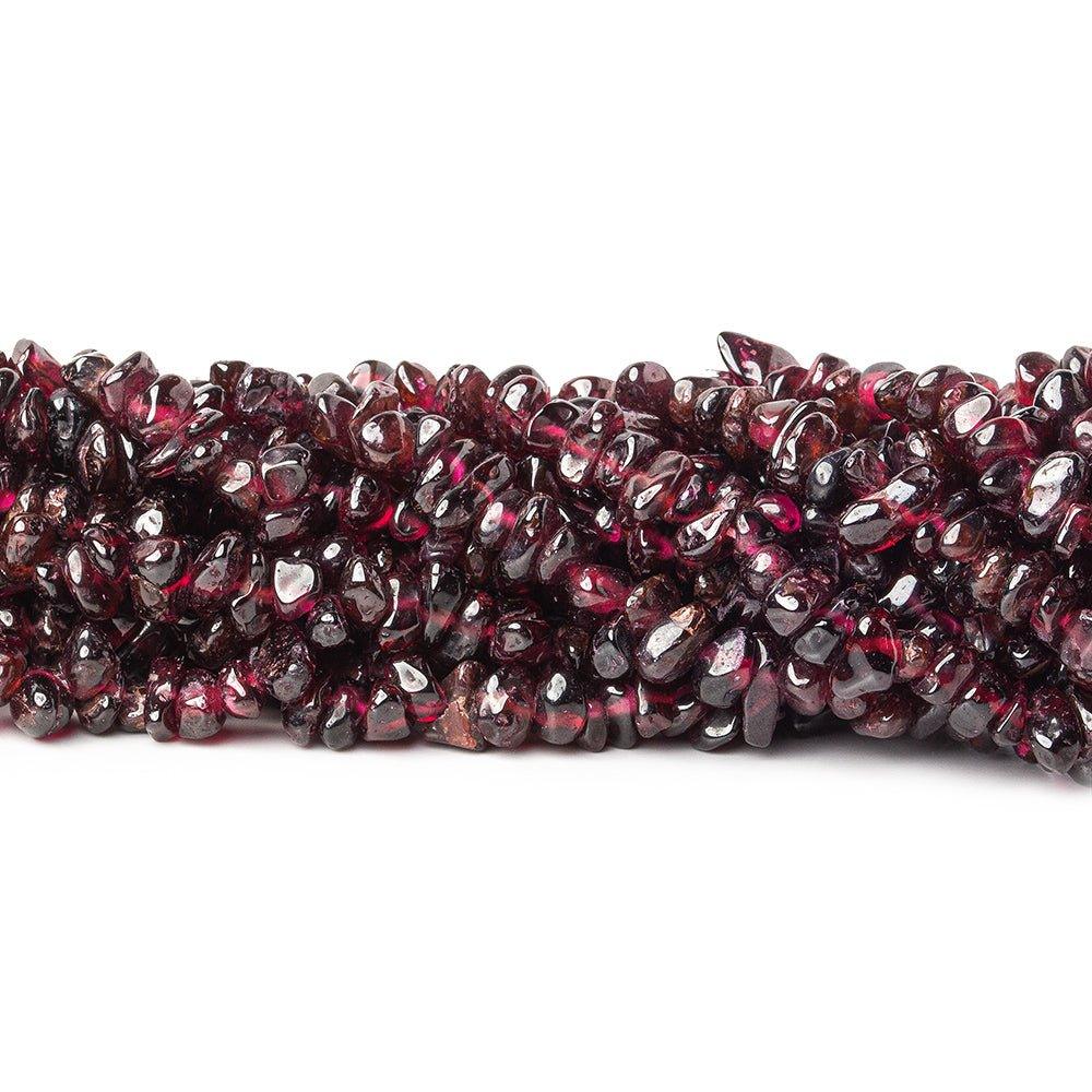 7mm Garnet Chip Beads, 36 inch