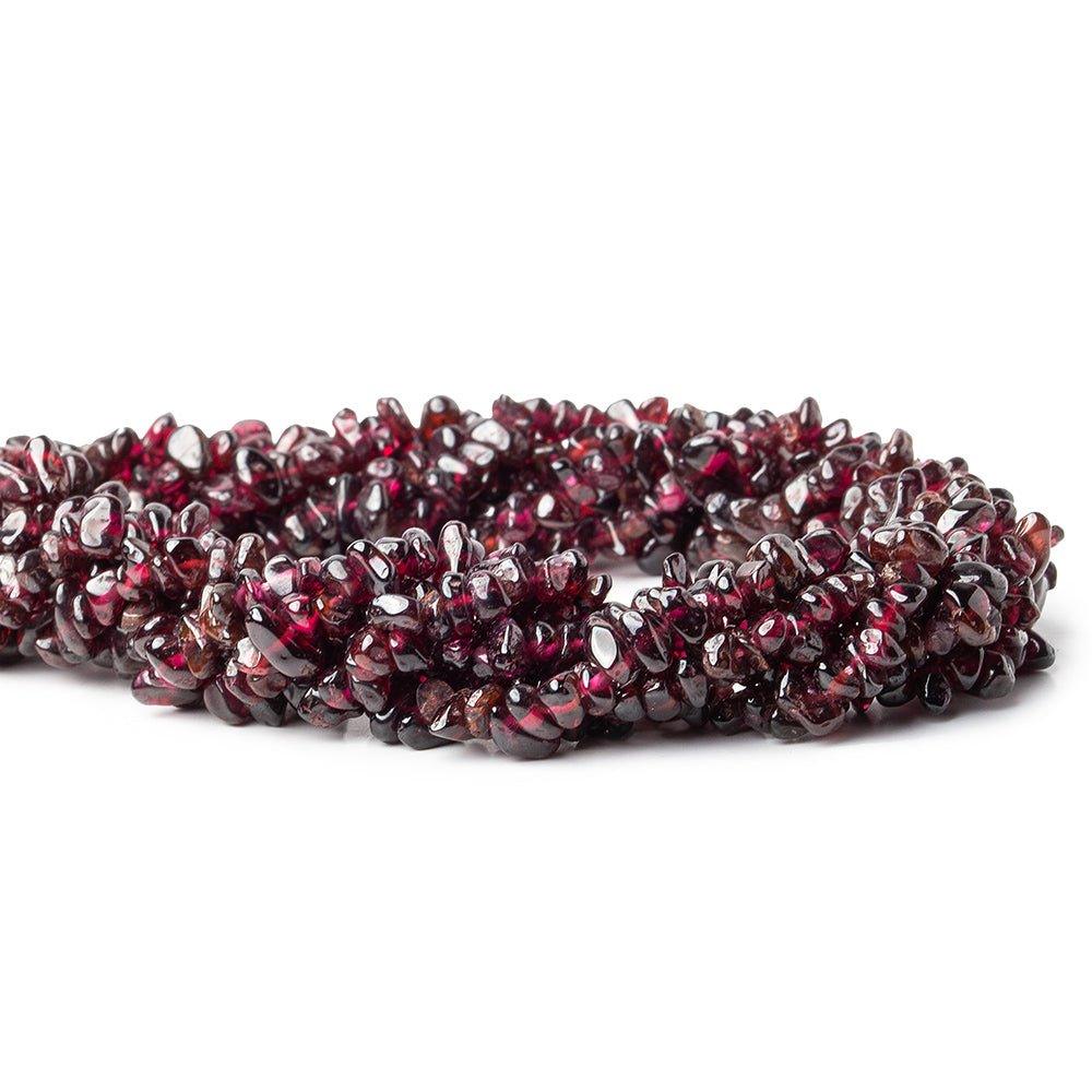 7mm Garnet Chip Beads, 36 inch