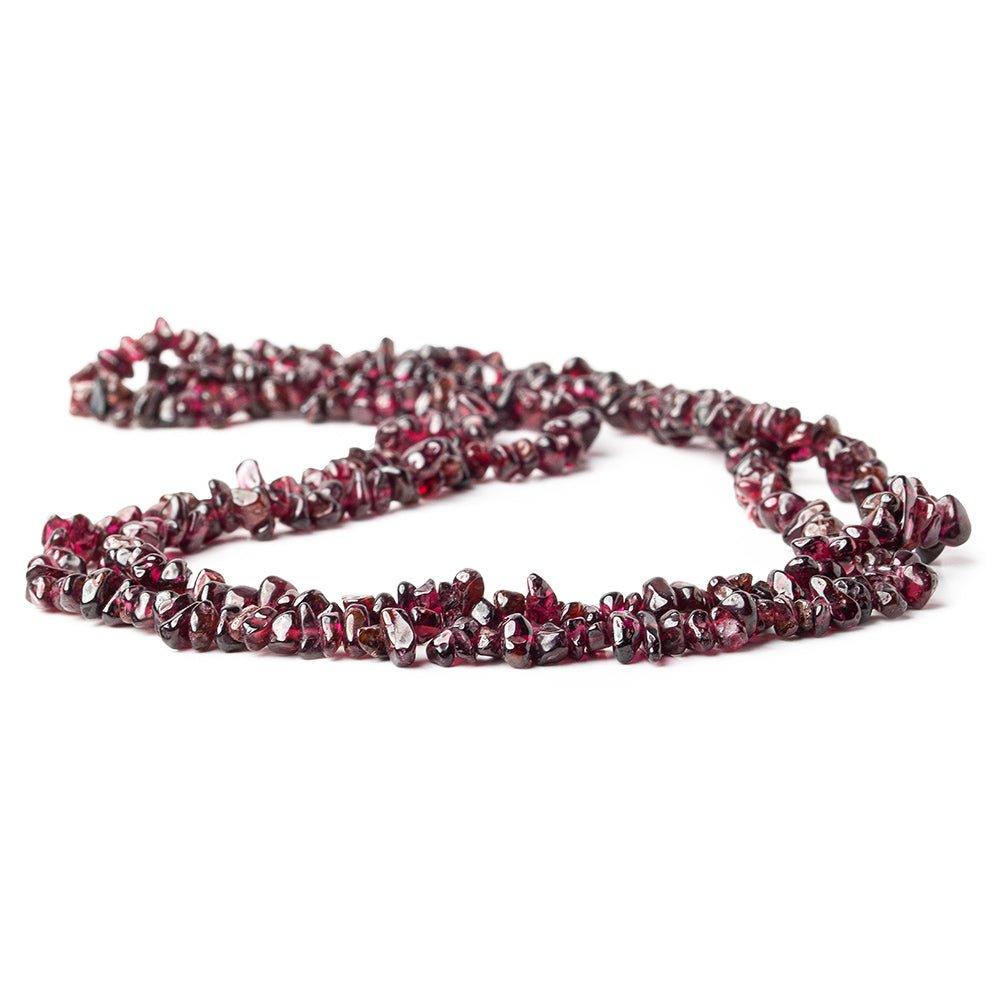 7mm Garnet Chip Beads, 36 inch