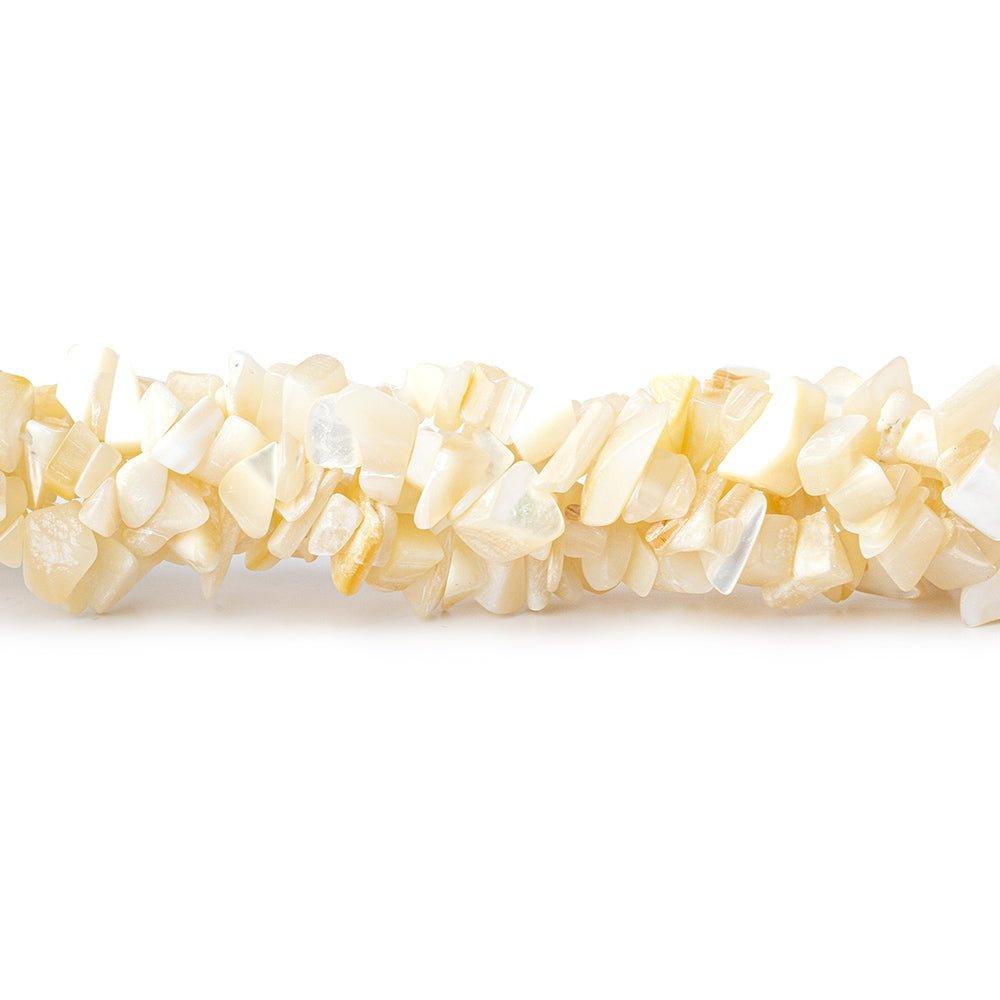 7mm Mother of Pearl Chip Beads, 36 inch