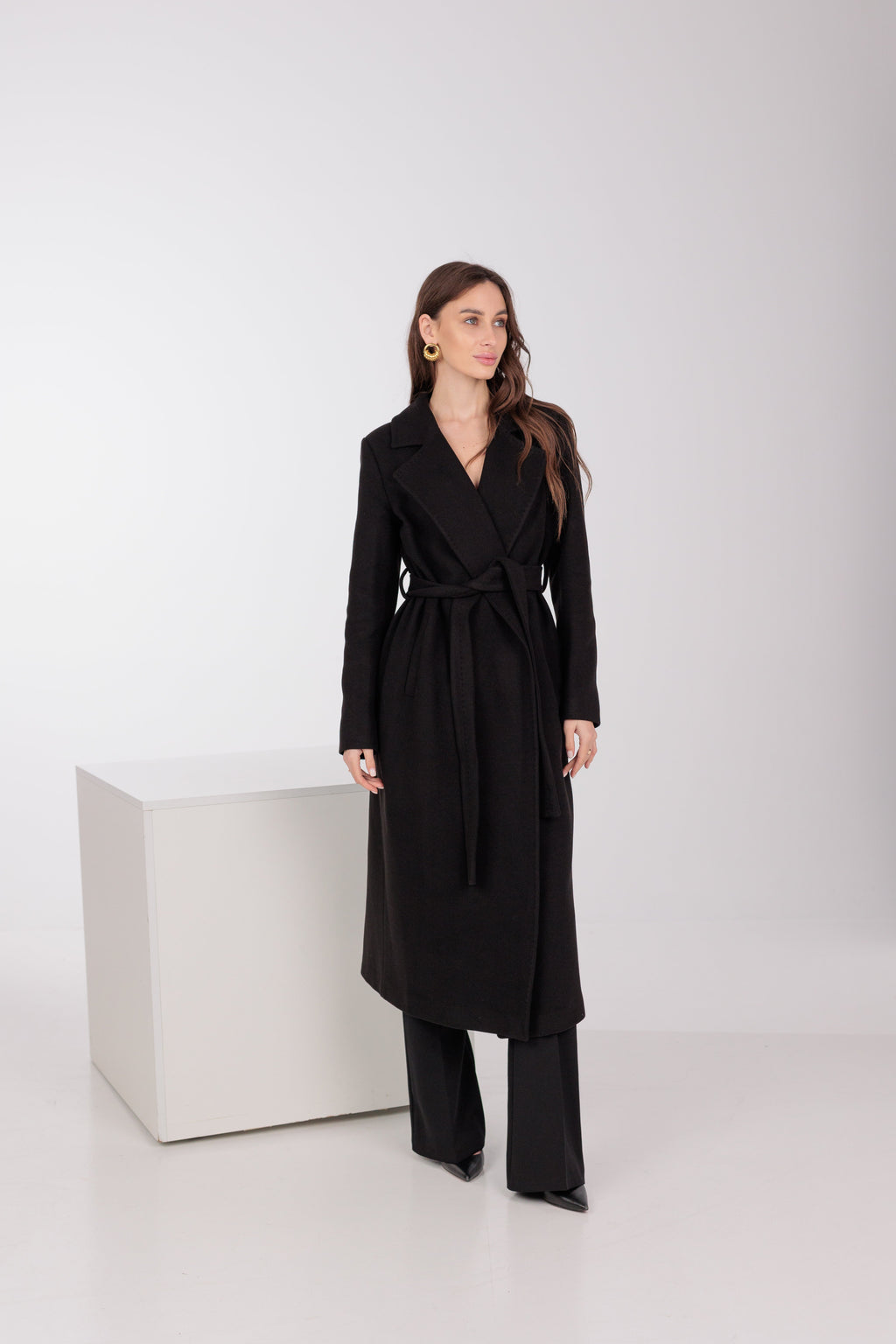 Pre-Order. Re-Stock Ships March 20, 2026. Astoria Classic Wraparound Wool Blend Overcoat