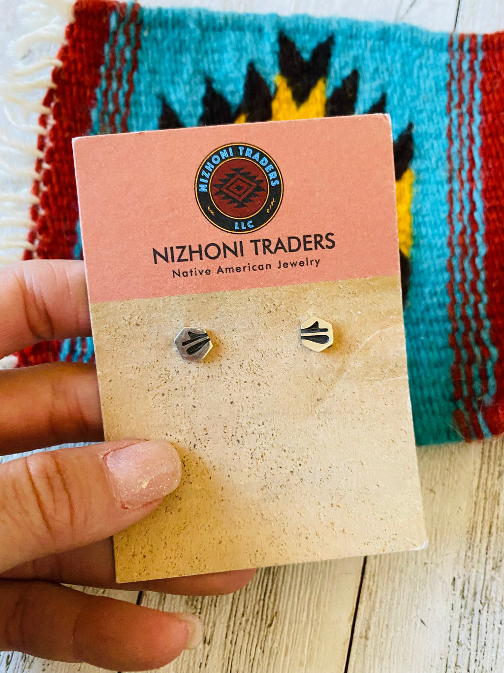 Handcrafted Overlaid Sterling Silver Stud Earrings
