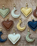 Leather Moon Charm