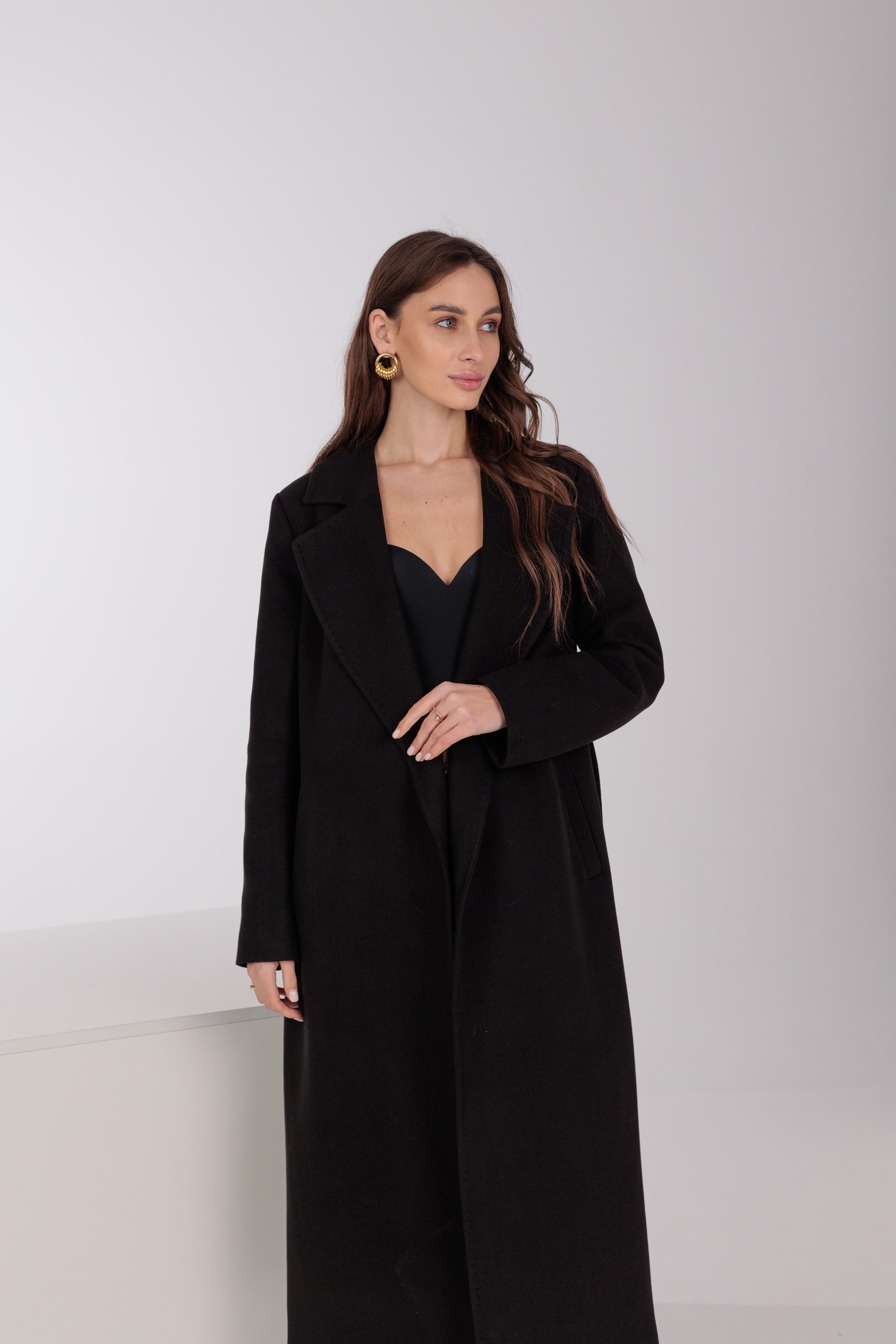 Pre-Order. Re-Stock Ships March 20, 2026. Astoria Classic Wraparound Wool Blend Overcoat