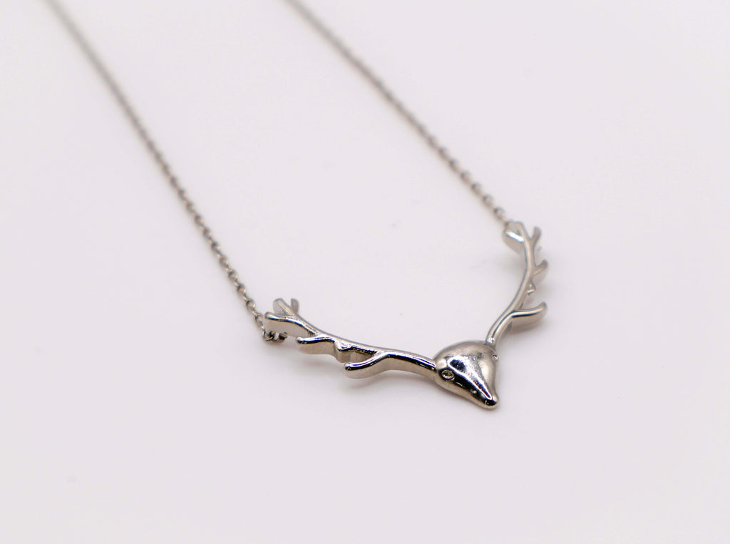 Enchanted Antler Charm Necklace | Nature-Inspired Elegance