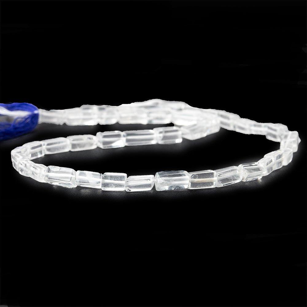 4x8mm Crystal Quartz Plain Rectangle Beads, 14 inch