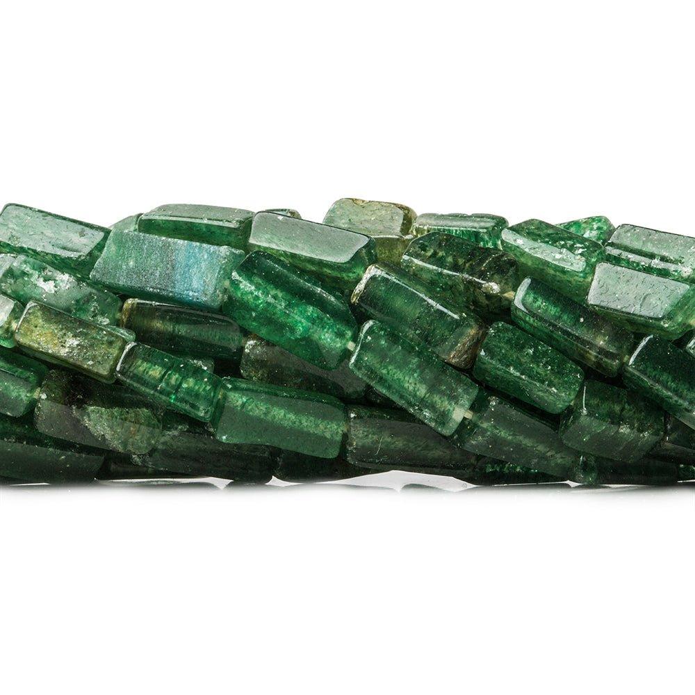 8mm Forest Green Aventurine Plain Rectangle Beads, 14 inch