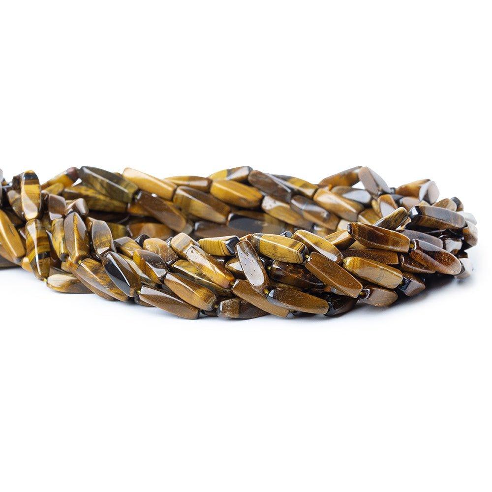 8x5mm Tiger Eye Faceted Rectangle Beads 14 inch