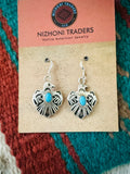 Handcrafted Sterling Silver & Turquoise Thunderbird Dangle Earrings