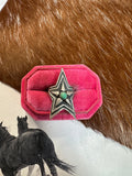 Beautiful Handmade Sterling Silver Turquoise Adjustable Star Ring