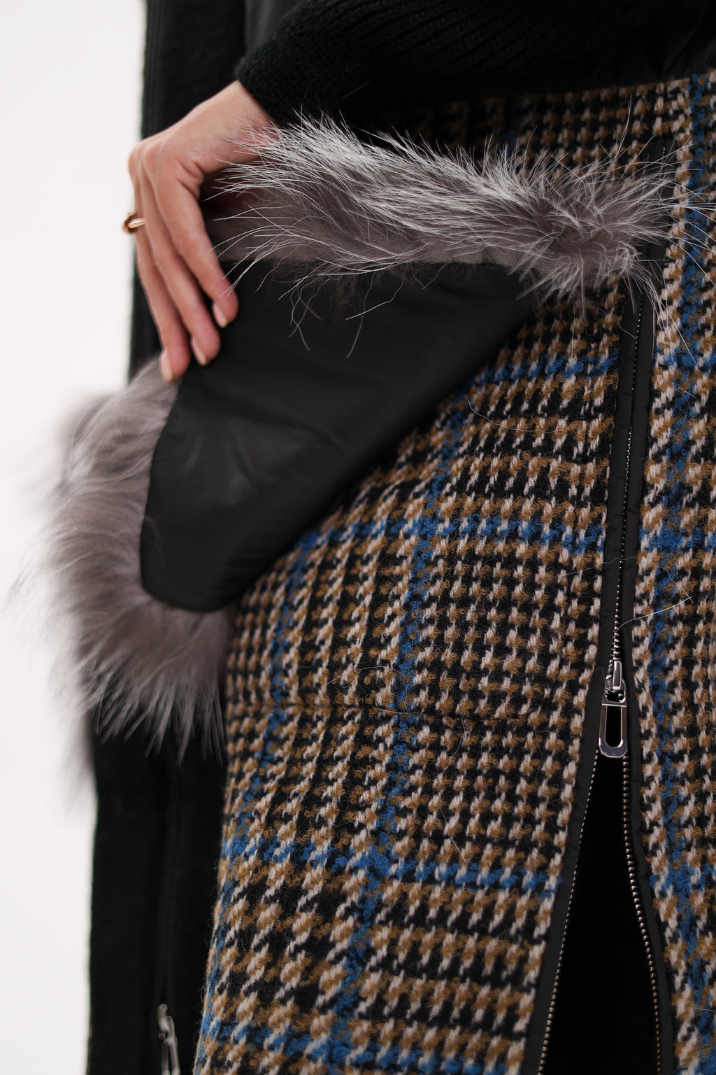 Saga®Furs Silver Fox Wool Cashmere Coat