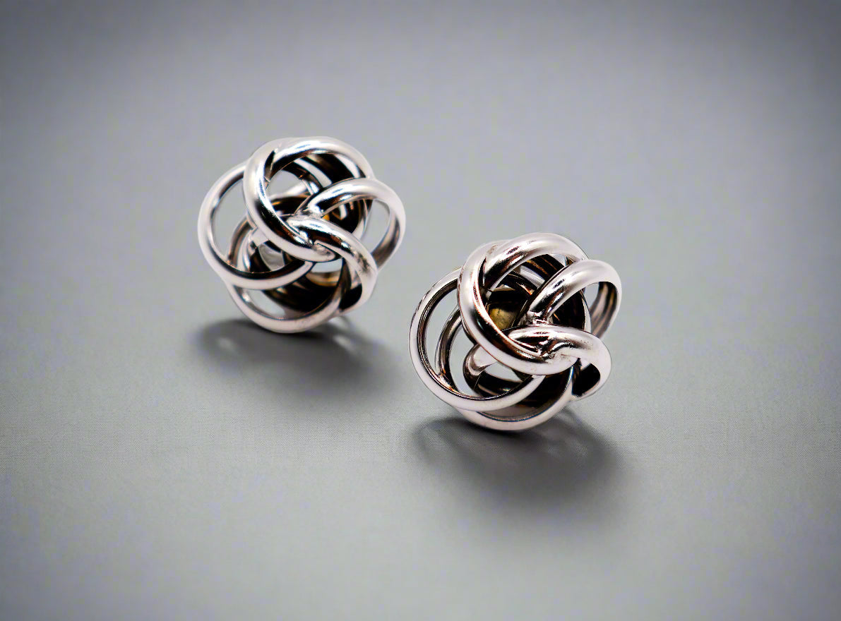 Italian Silver Floral Earrings