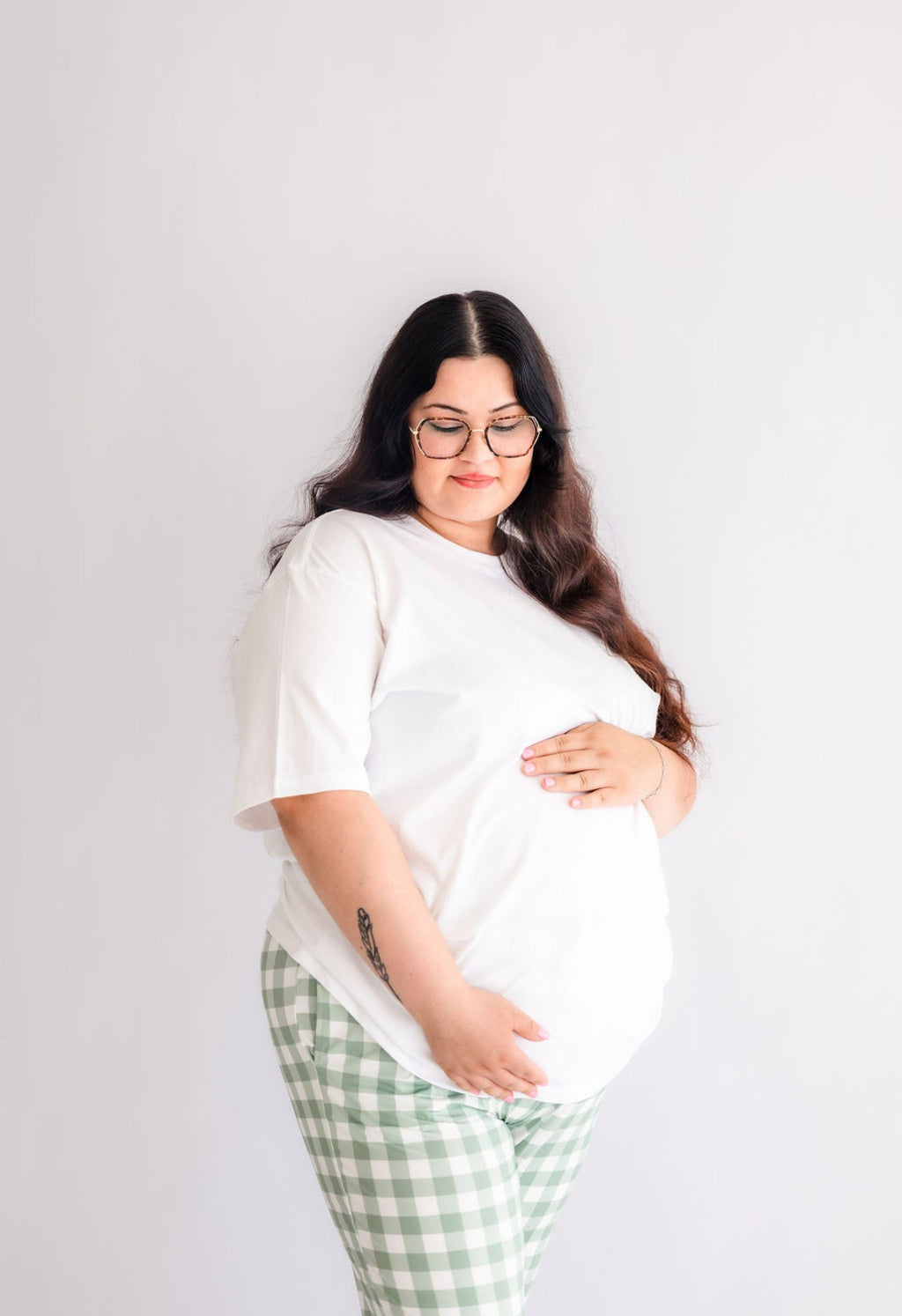 Jade Gingham Adult Joggers
