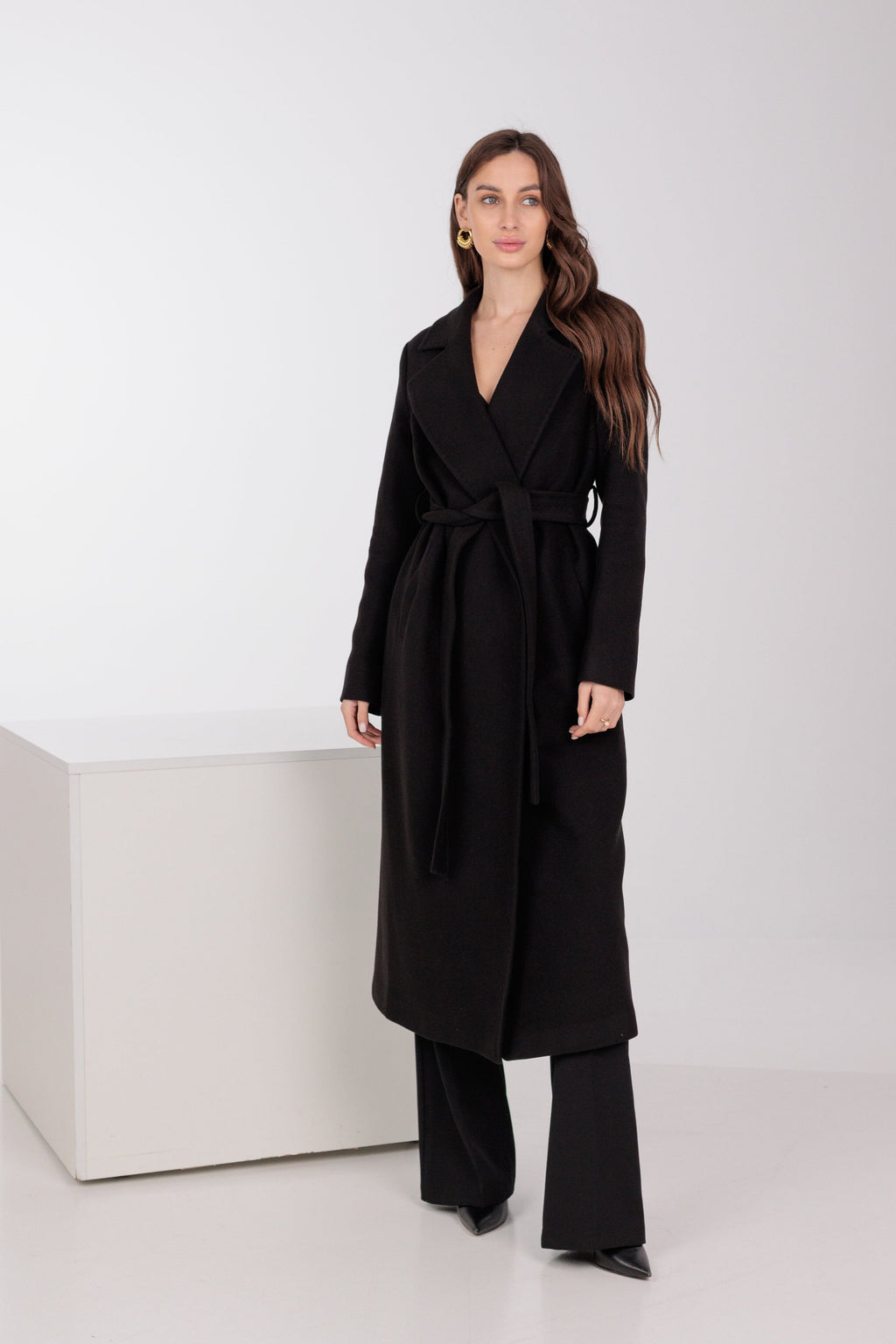 Pre-Order. Re-Stock Ships March 20, 2026. Astoria Classic Wraparound Wool Blend Overcoat
