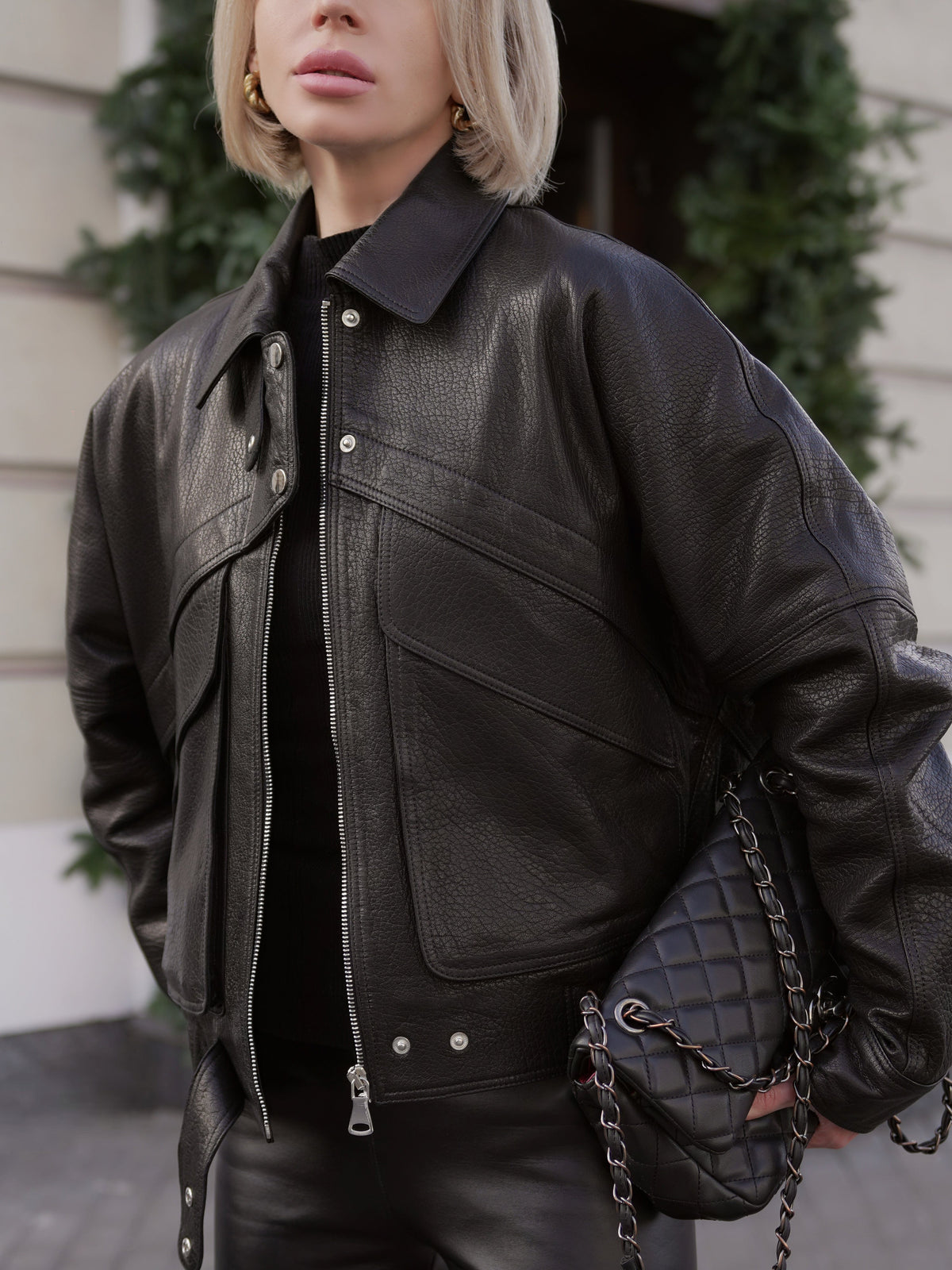 Alain Jumbo Genuine Leather Jacket