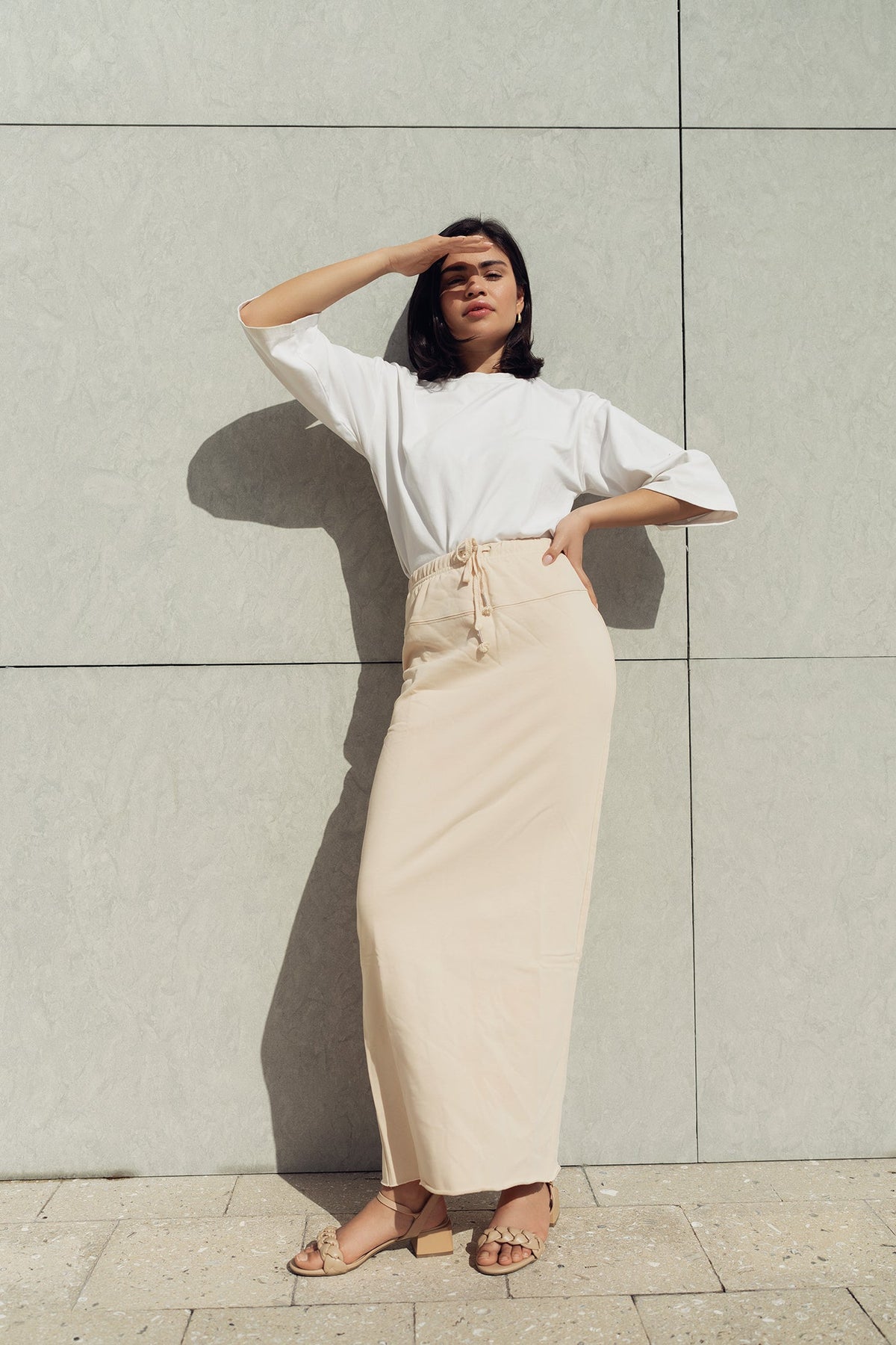 STRAIGHT JERSEY SKIRT