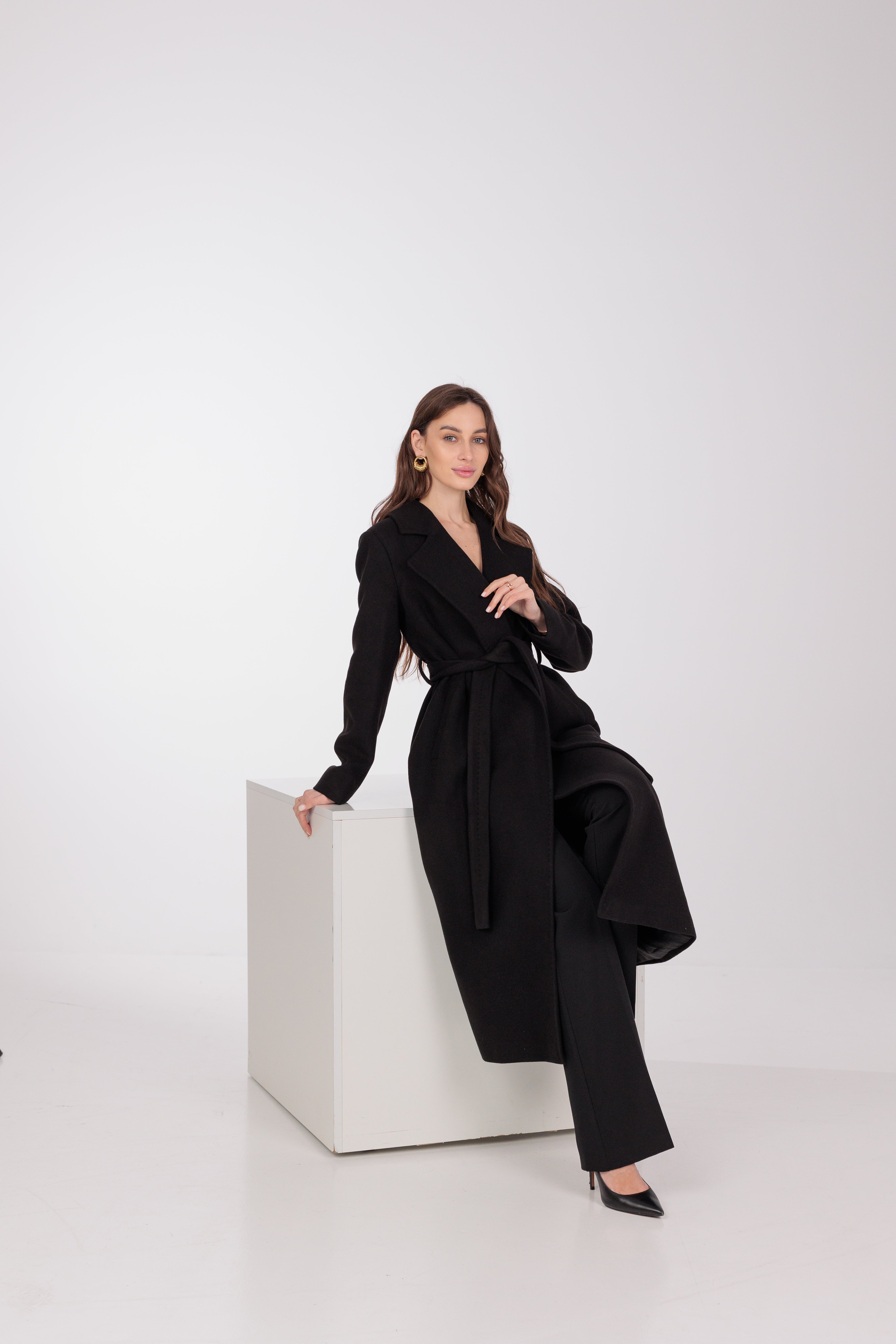 Pre-Order. Re-Stock Ships March 20, 2026. Astoria Classic Wraparound Wool Blend Overcoat