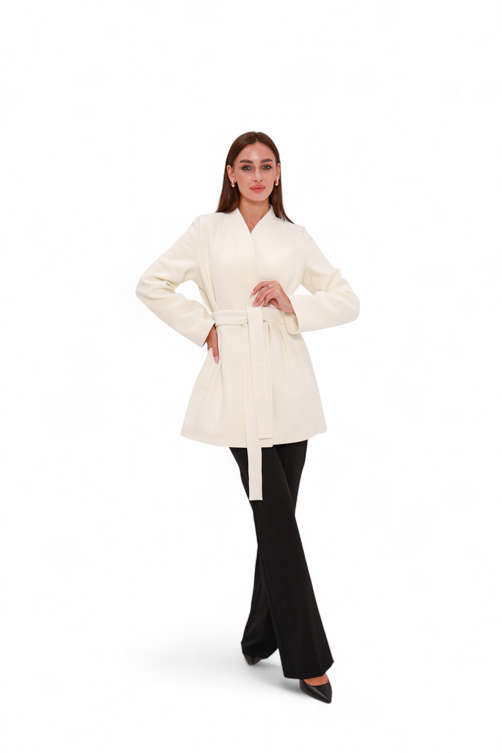 Opera Cashmere Blend Overcoat in White