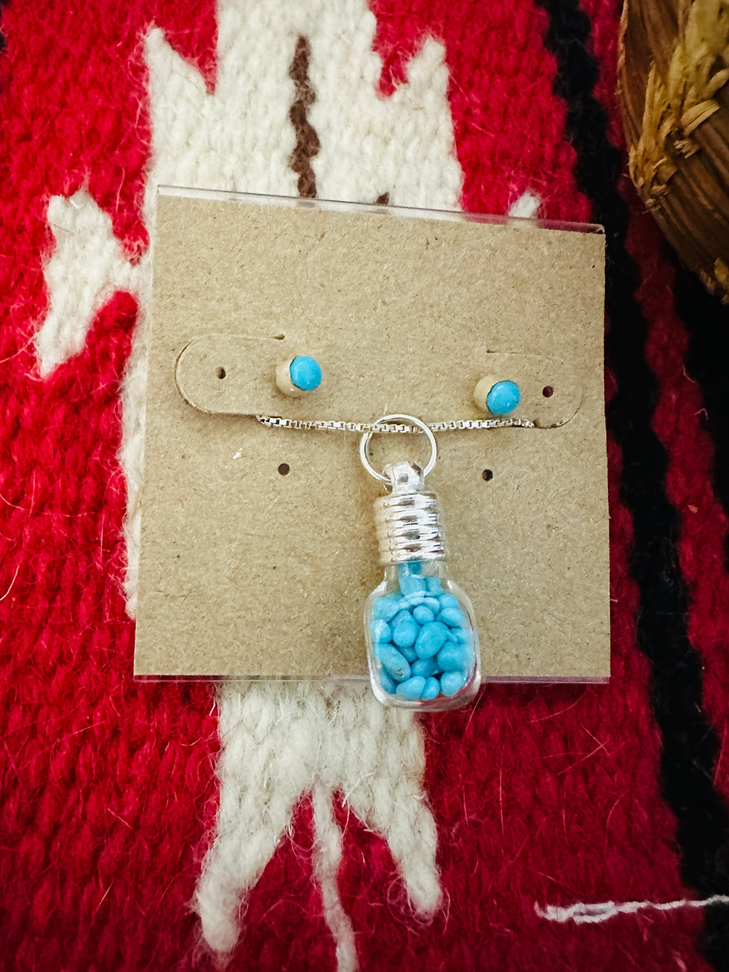 Handcrafted Sleeping Beauty Turquoise & Sterling Silver Dreamer Necklace Set