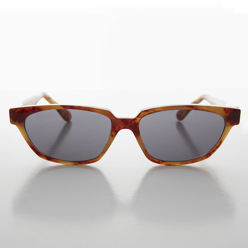 Rectangular Horn Rim Unisex Vintage Sunglass - Abbot